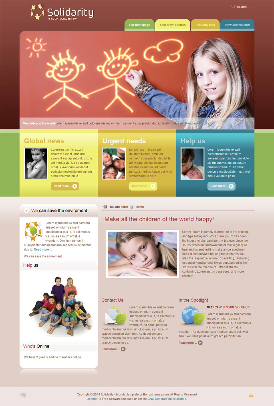 Template BonusThemes Solidarity Joomla template BonusThemes Solidarity