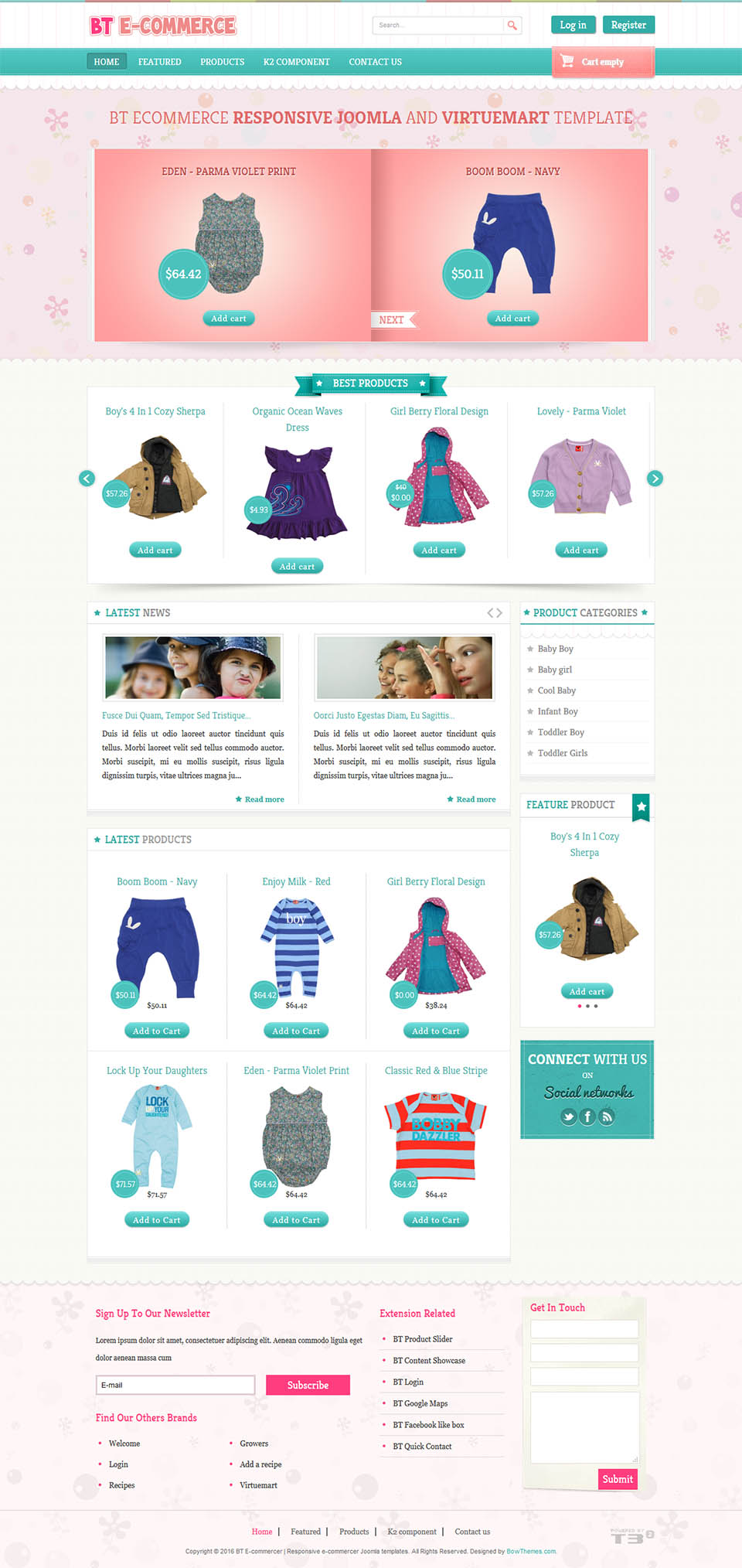 Joomla template BowThemes E-commerce