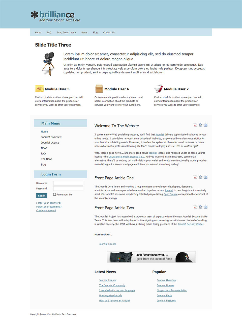 Joomla template EnergizeThemes Brilliance