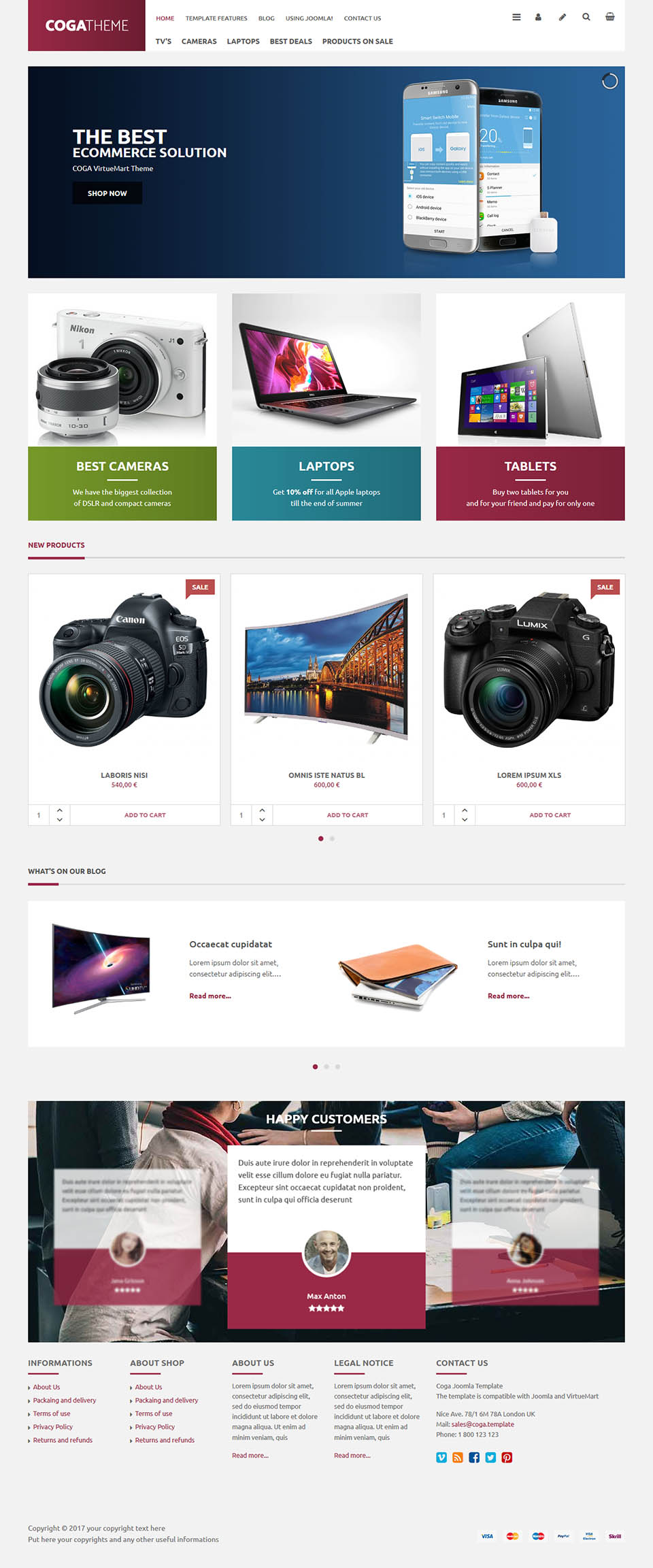 Template EnergizeThemes Coga Shop Joomla template EnergizeThemes Coga Shop