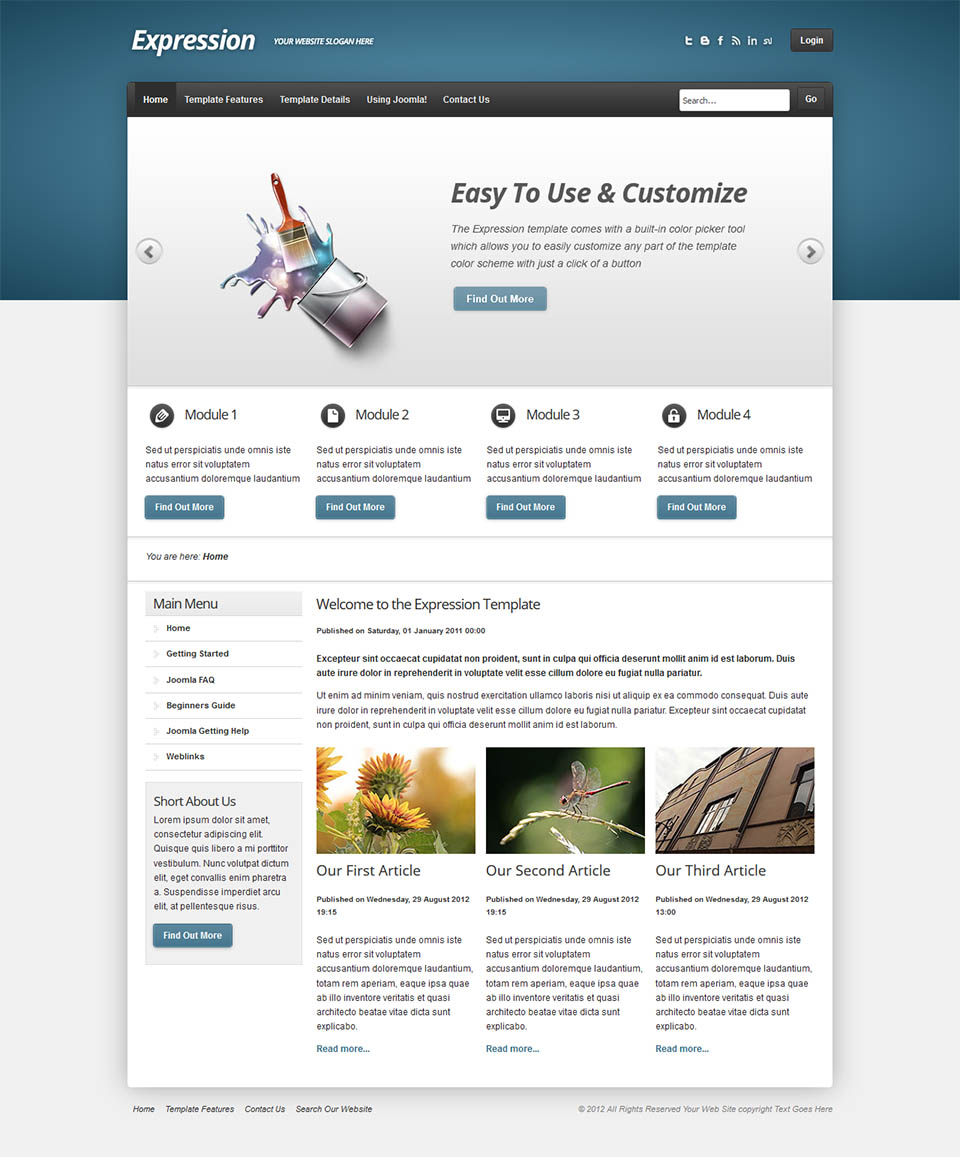 Joomla template EnergizeThemes Expression