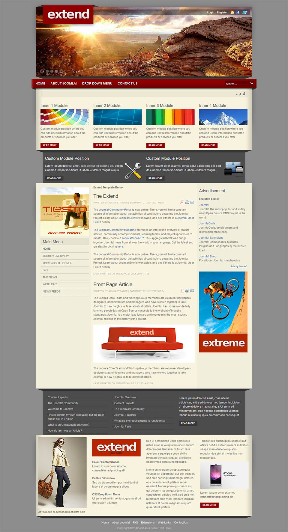 Template EnergizeThemes Extend Joomla template EnergizeThemes Extend