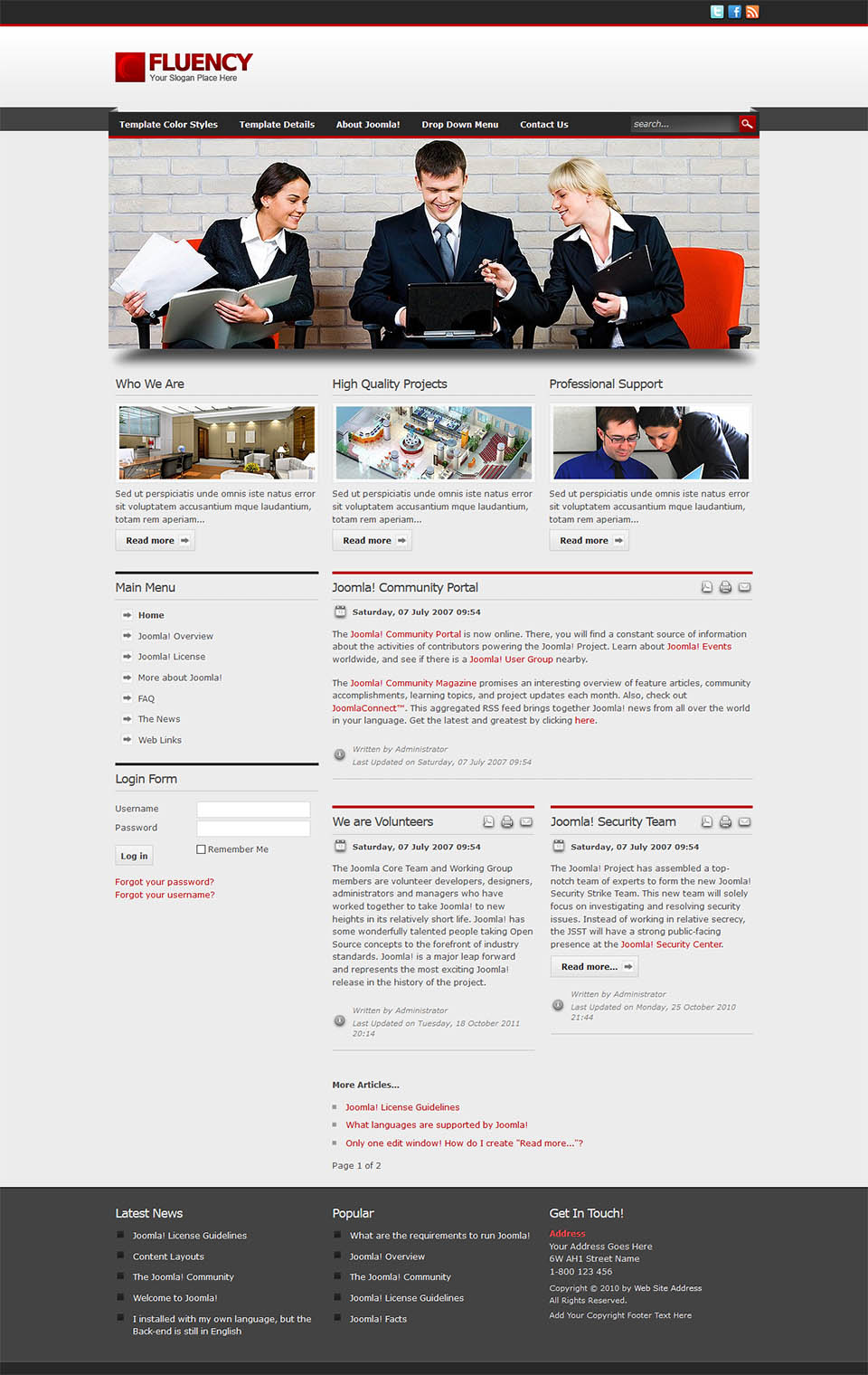 Template EnergizeThemes Fluency Joomla template EnergizeThemes Fluency