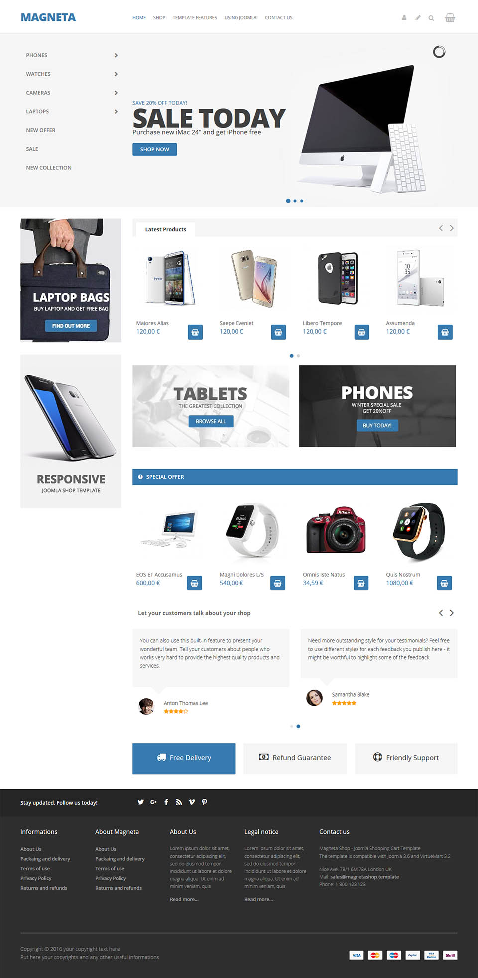 Template EnergizeThemes Magneta Shop Joomla template EnergizeThemes Magneta Shop