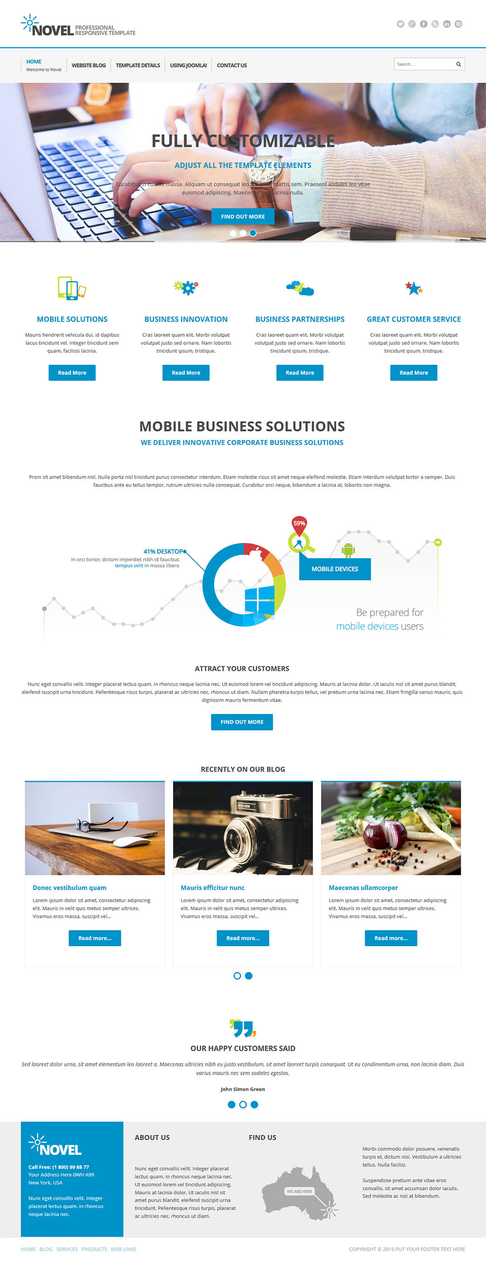 Template EnergizeThemes Novel Joomla template EnergizeThemes Novel
