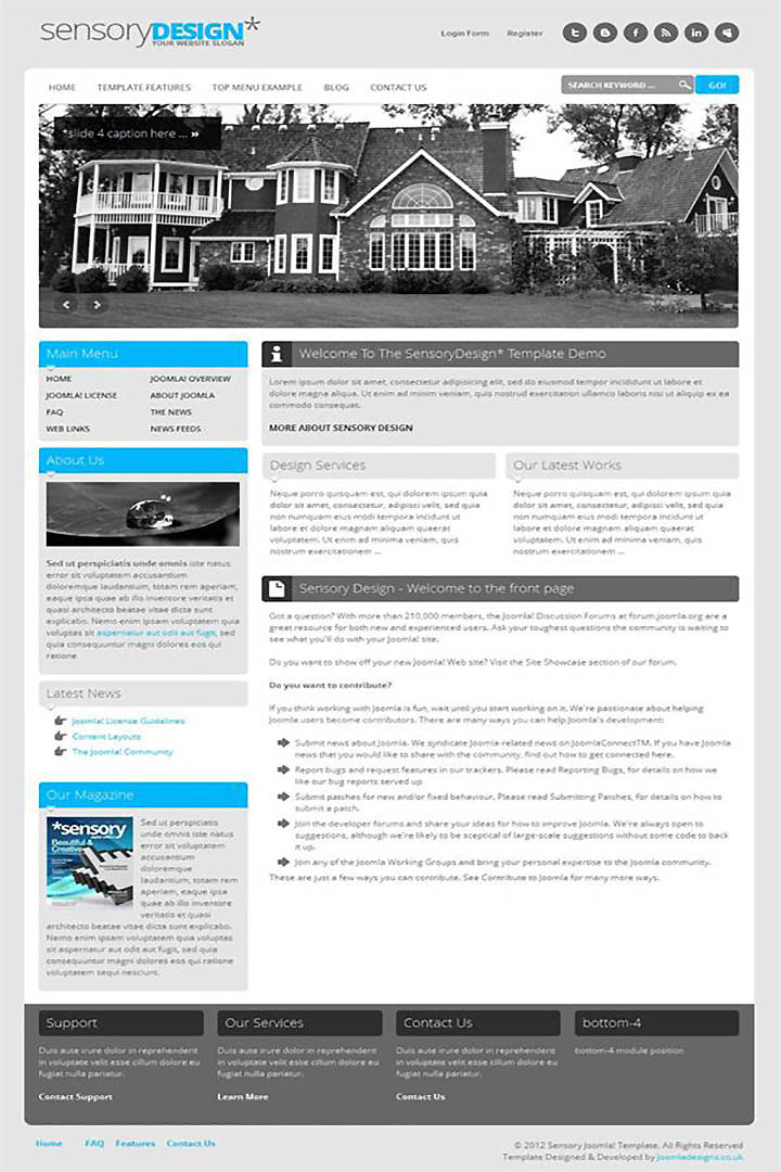 Template EnergizeThemes Sensory Joomla template EnergizeThemes Sensory