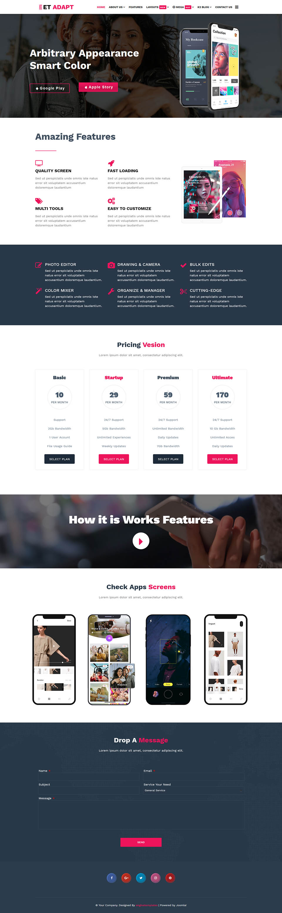 Template EngineTemplates Adapt Joomla template EngineTemplates Adapt