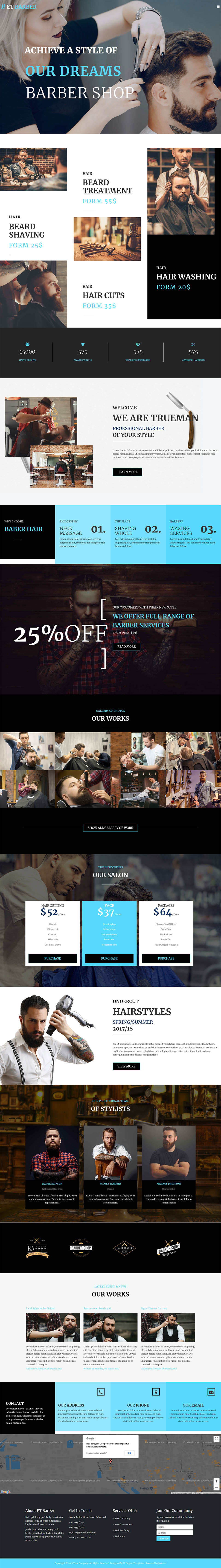 Template EngineTemplates Barber Joomla template EngineTemplates Barber