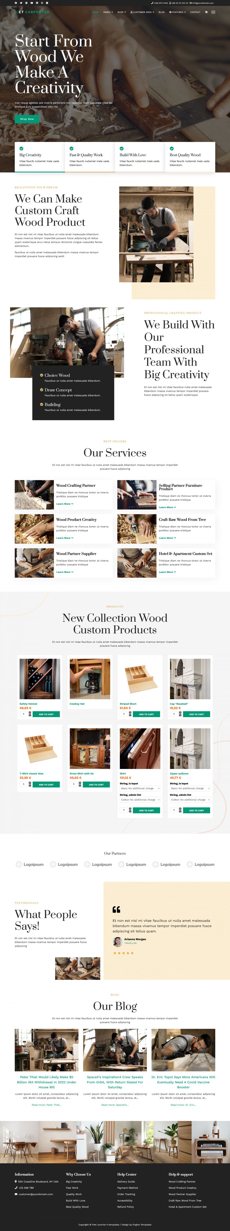 Template EngineTemplates Carpenter Joomla template EngineTemplates Carpenter