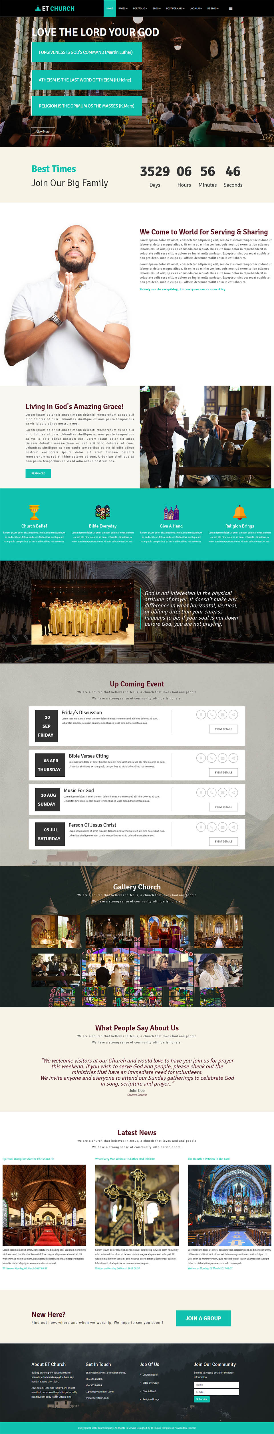 Template EngineTemplates Church Joomla template EngineTemplates Church