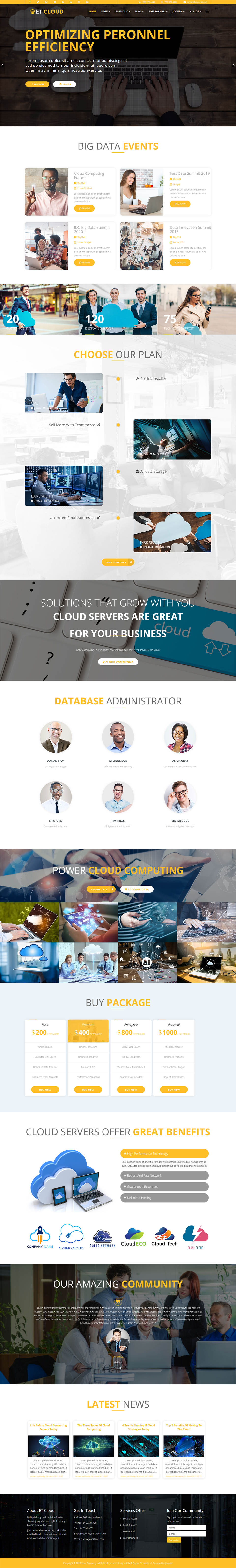 Template EngineTemplates Cloud Joomla template EngineTemplates Cloud