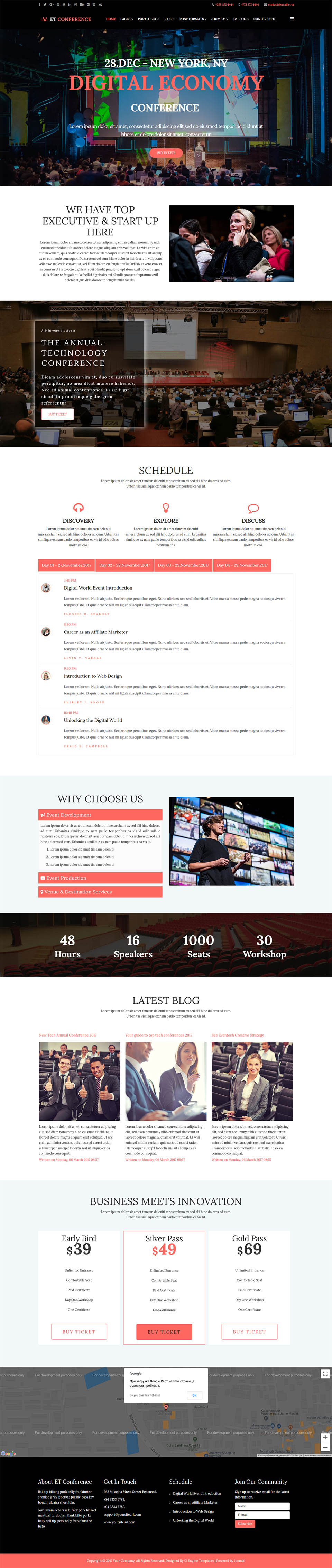 Template EngineTemplates Conference Joomla template EngineTemplates Conference