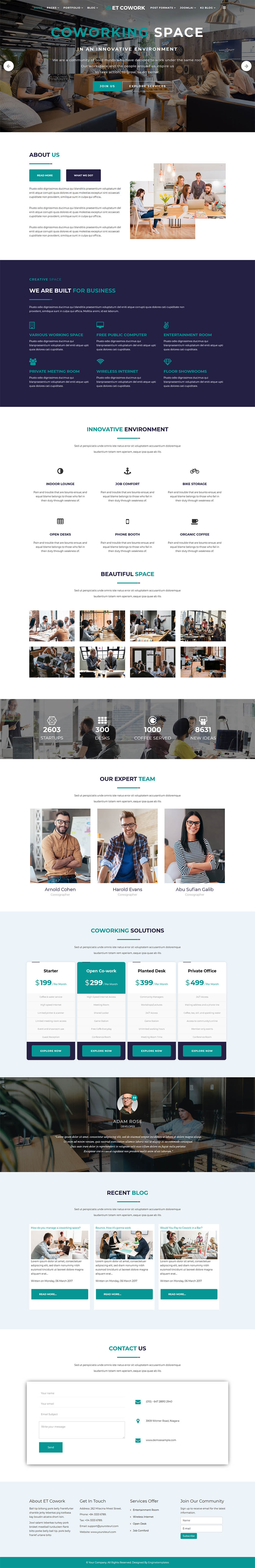 Template EngineTemplates Cowork Joomla template EngineTemplates Cowork