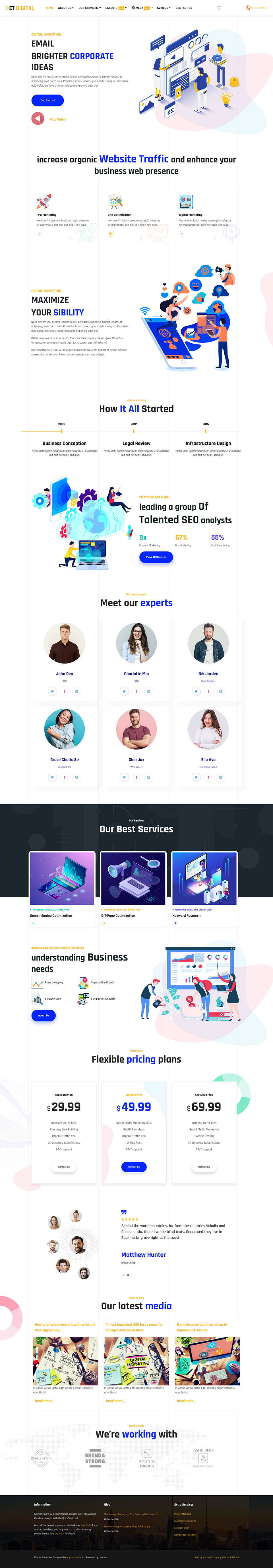 Joomla template EngineTemplates Digital