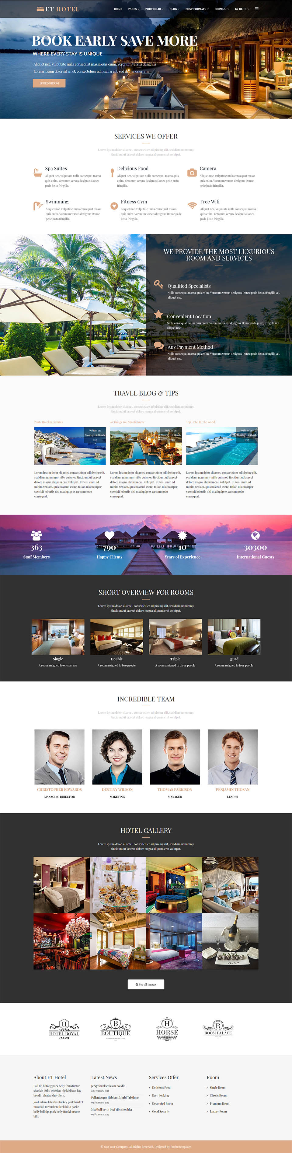 Template EngineTemplates Hotel Joomla template EngineTemplates Hotel