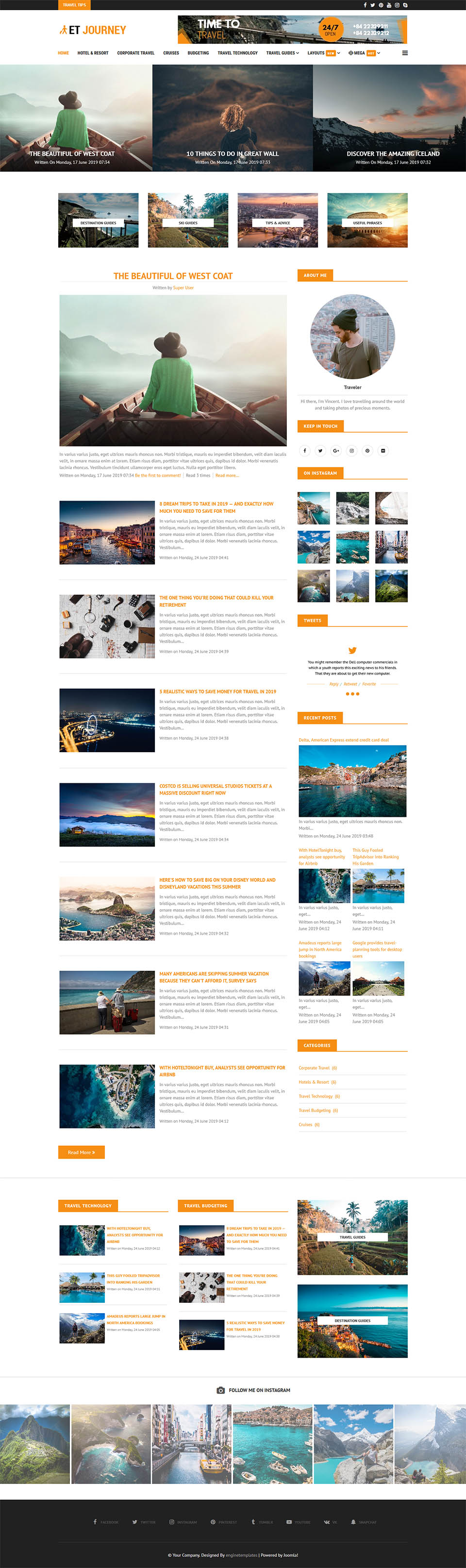 Template EngineTemplates Journey Joomla template EngineTemplates Journey