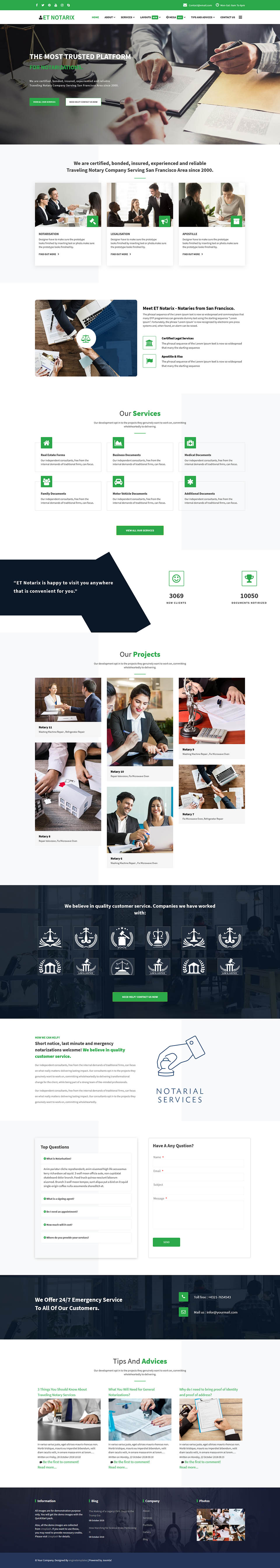 Template EngineTemplates Notarix Joomla template EngineTemplates Notarix