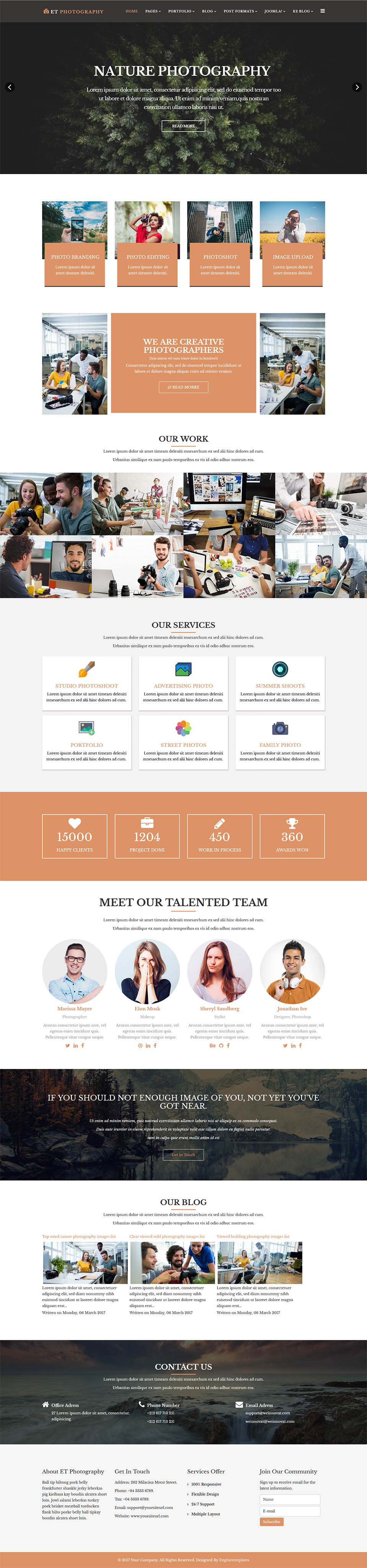 Template EngineTemplates Photography Joomla template EngineTemplates Photography