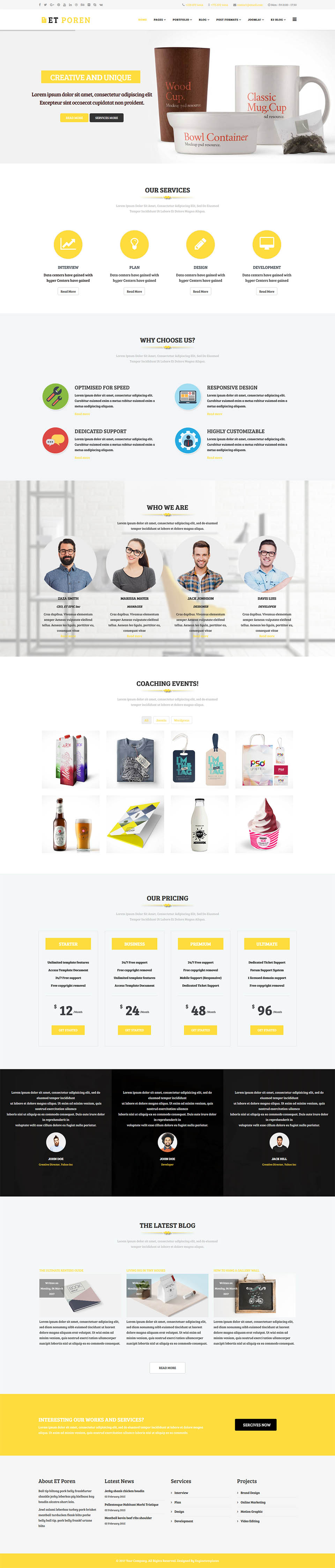 Template EngineTemplates Poren Joomla template EngineTemplates Poren