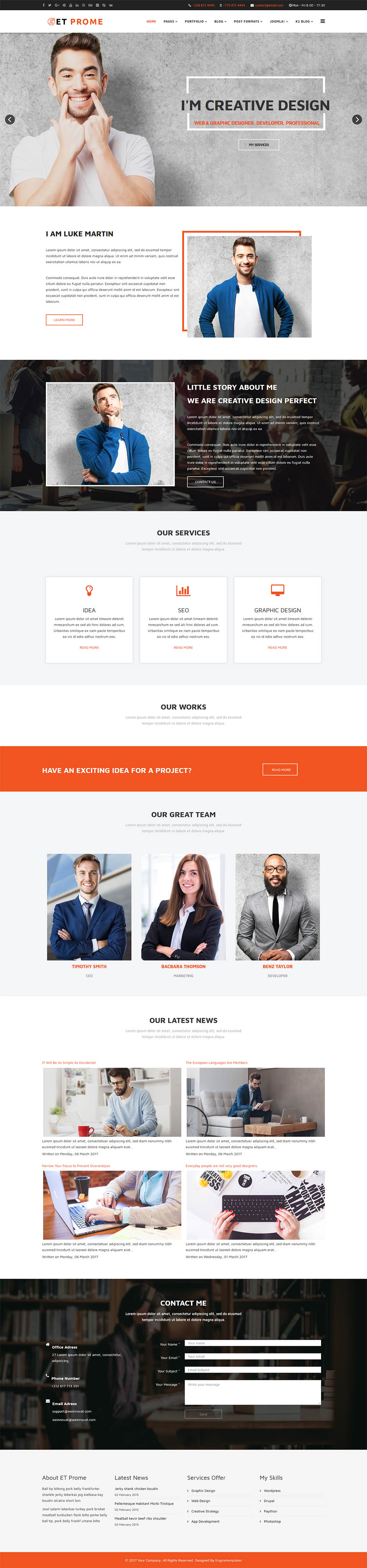 Template EngineTemplates Prome Joomla template EngineTemplates Prome