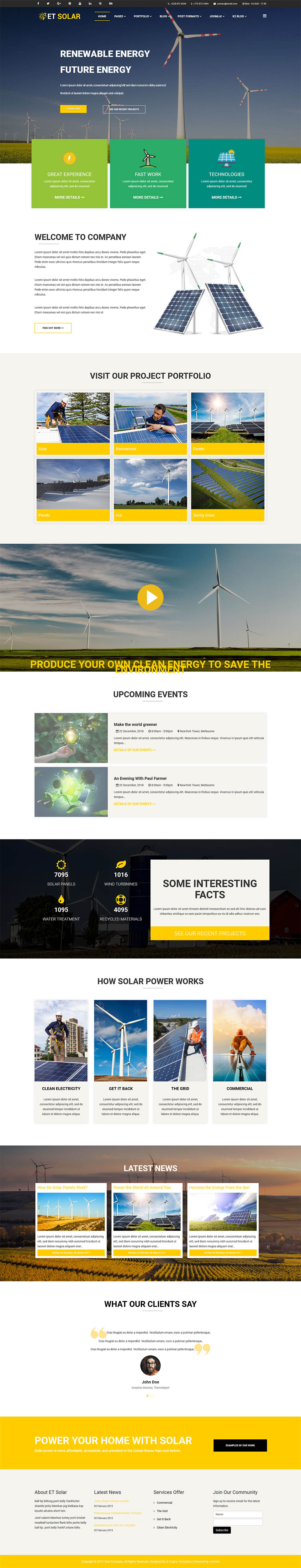 Template EngineTemplates Solar Joomla template EngineTemplates Solar