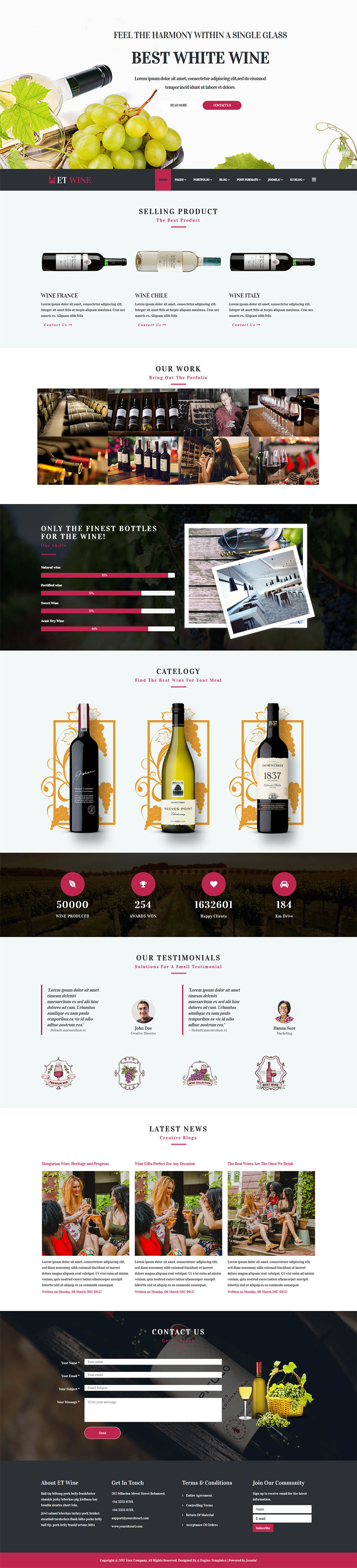Joomla template EngineTemplates Wine
