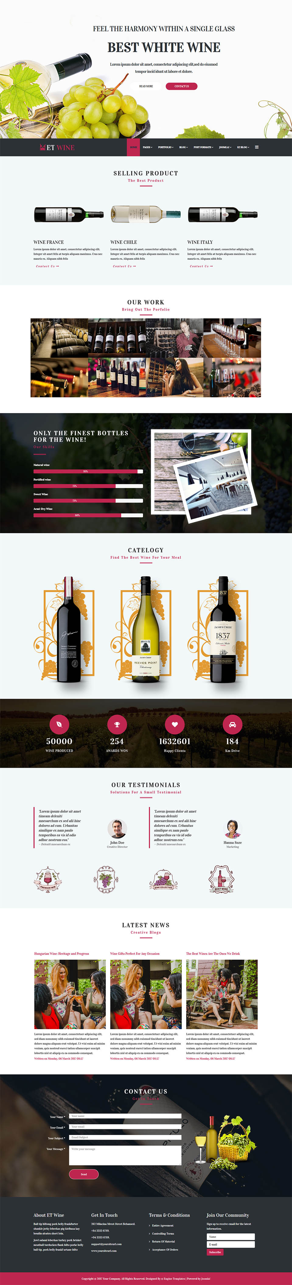 Template EngineTemplates Wine Joomla template EngineTemplates Wine