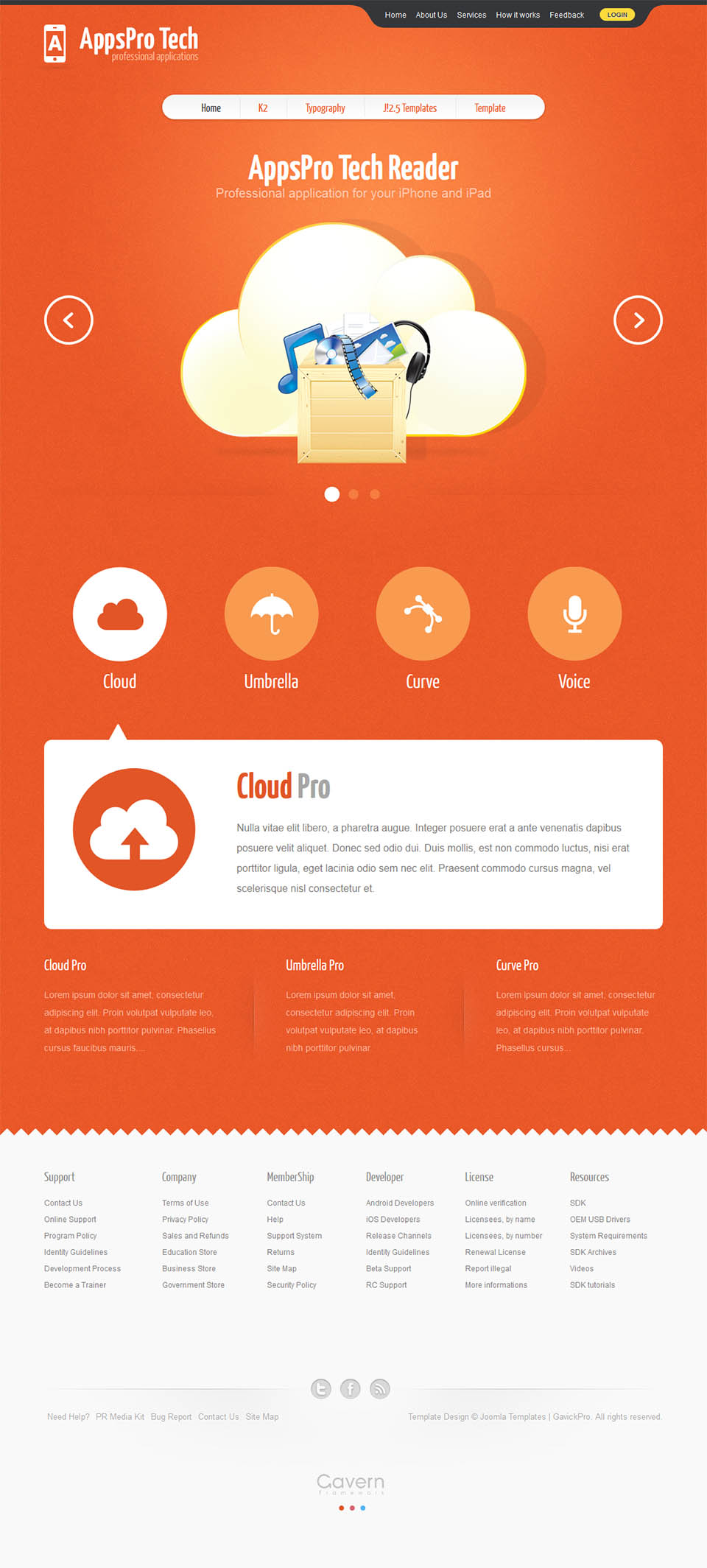 Template GavickPro AppsPro Tech Joomla template GavickPro AppsPro Tech