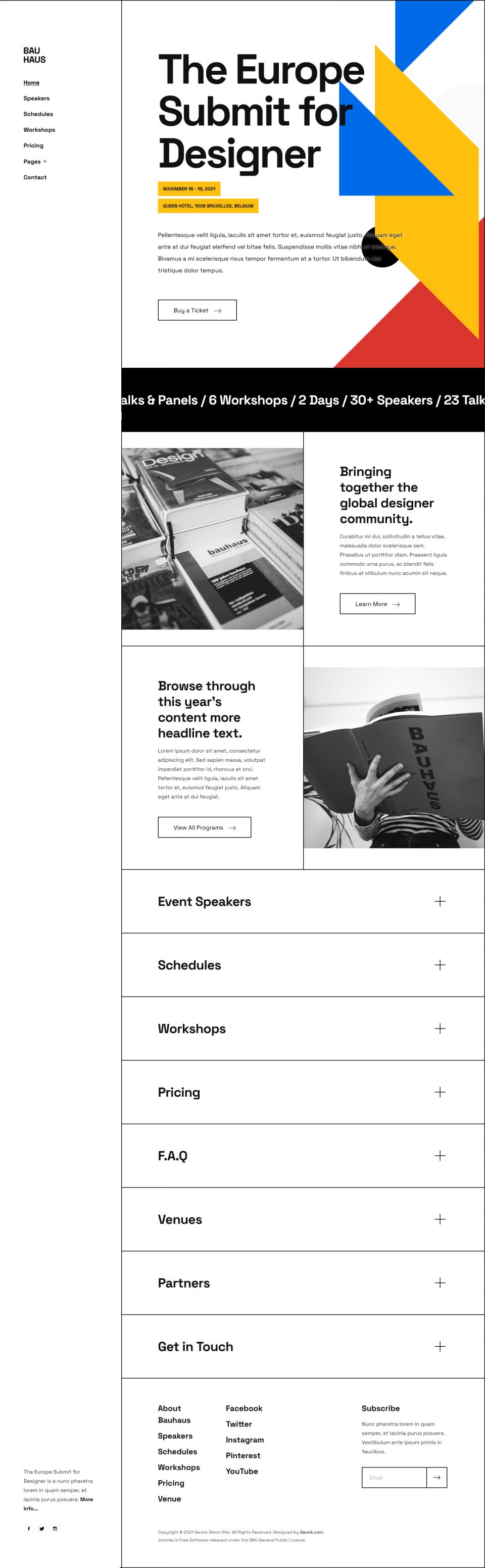 Template GavickPro Bauhaus Joomla template GavickPro Bauhaus