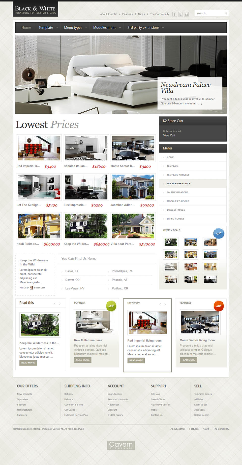 Template GavickPro Black & White Joomla template GavickPro Black & White