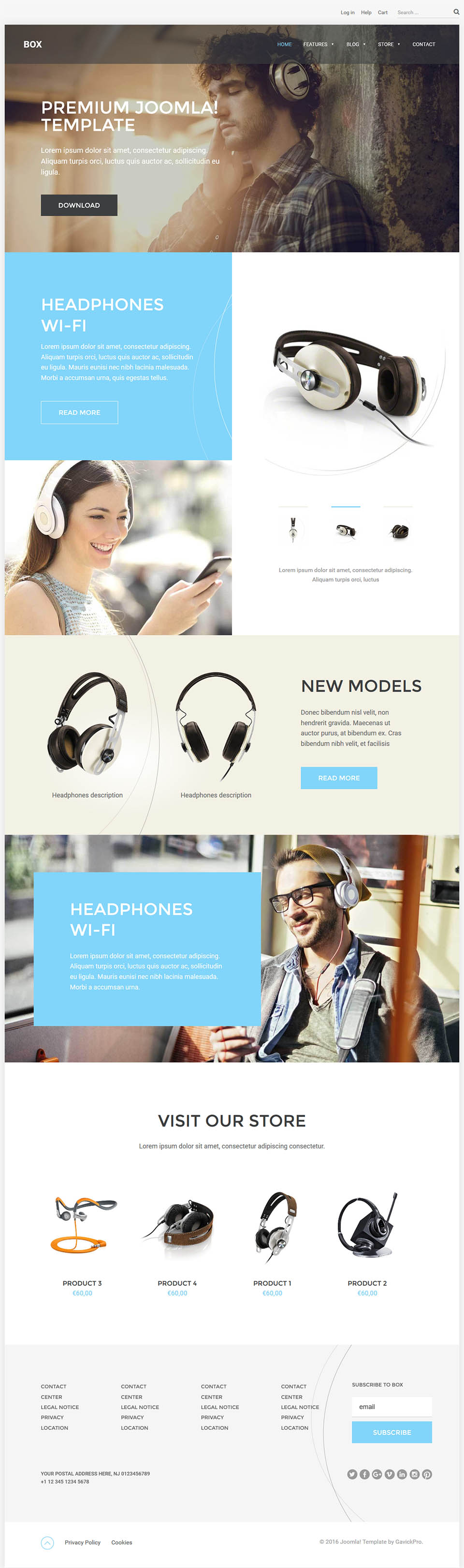 Template GavickPro Box Joomla template GavickPro Box