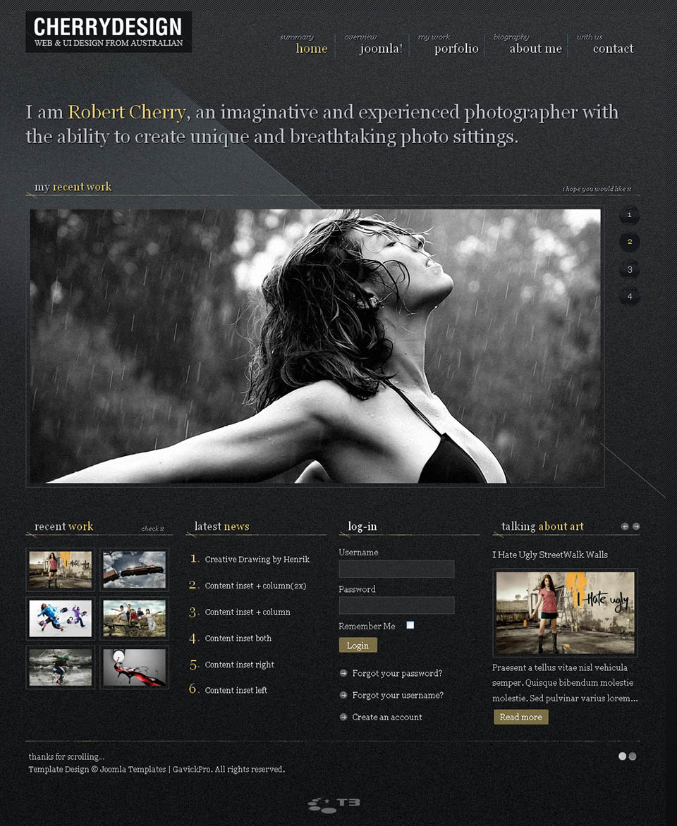 Template GavickPro CherryDesign Joomla template GavickPro CherryDesign