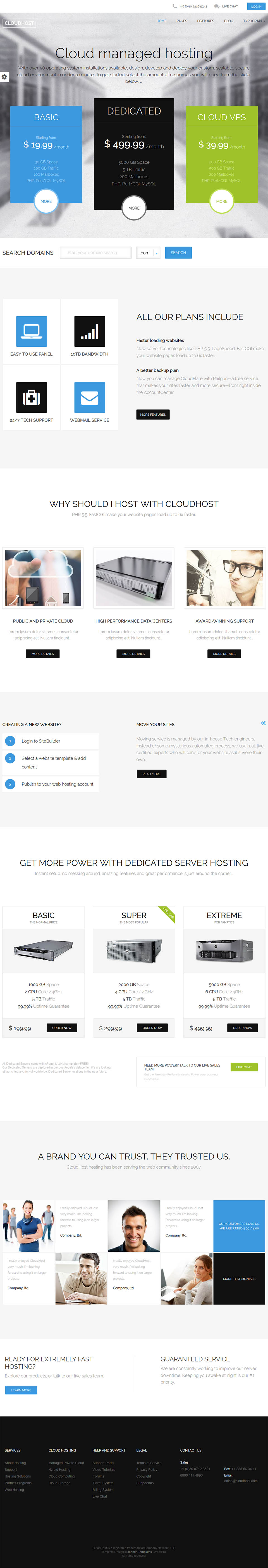 Template GavickPro CloudHost Joomla template GavickPro CloudHost