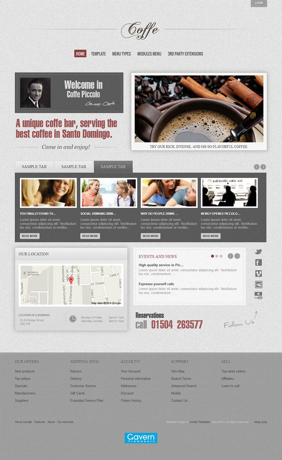 Template GavickPro Coffe Joomla template GavickPro Coffe