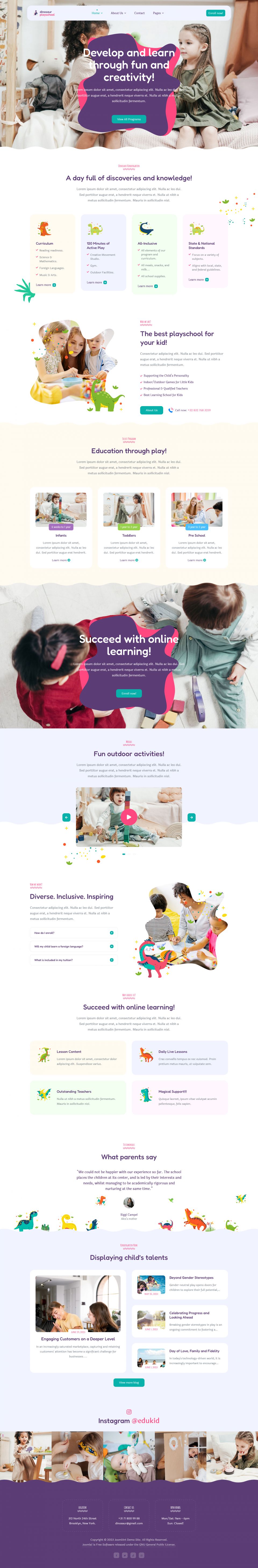 Template GavickPro Edukid Joomla template GavickPro Edukid