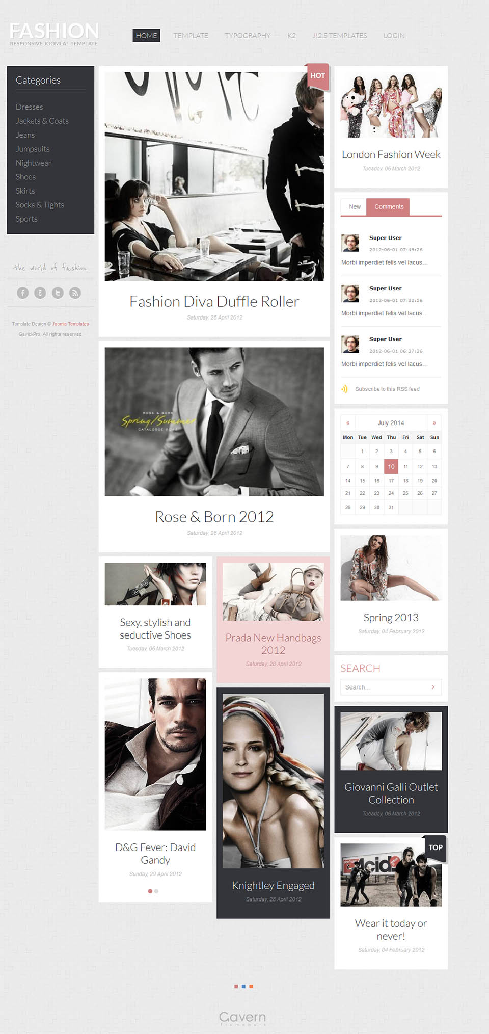Template GavickPro Fashion Joomla template GavickPro Fashion