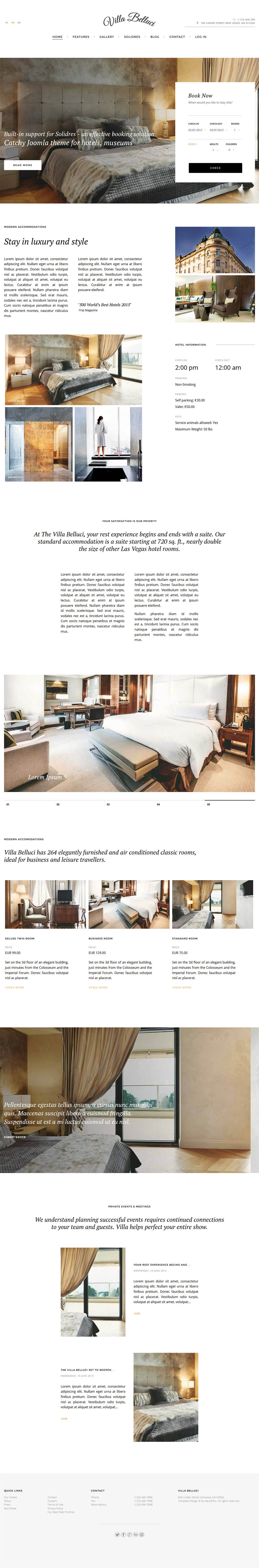 Joomla template GavickPro Hotel