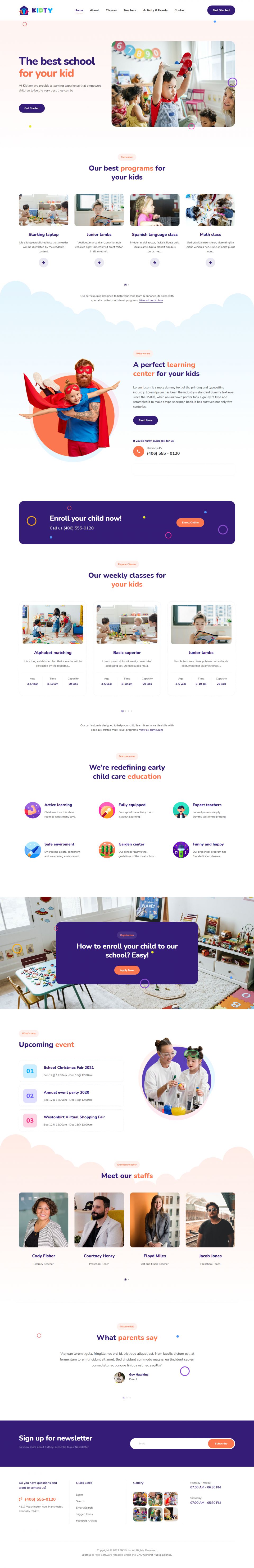 Template GavickPro Kidty Joomla template GavickPro Kidty