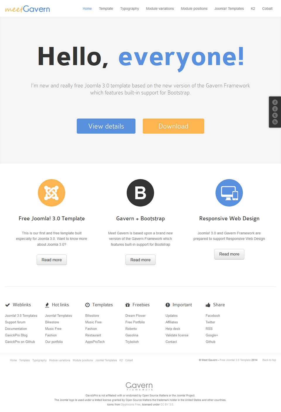 Template GavickPro Meet Gavern Joomla template GavickPro Meet Gavern