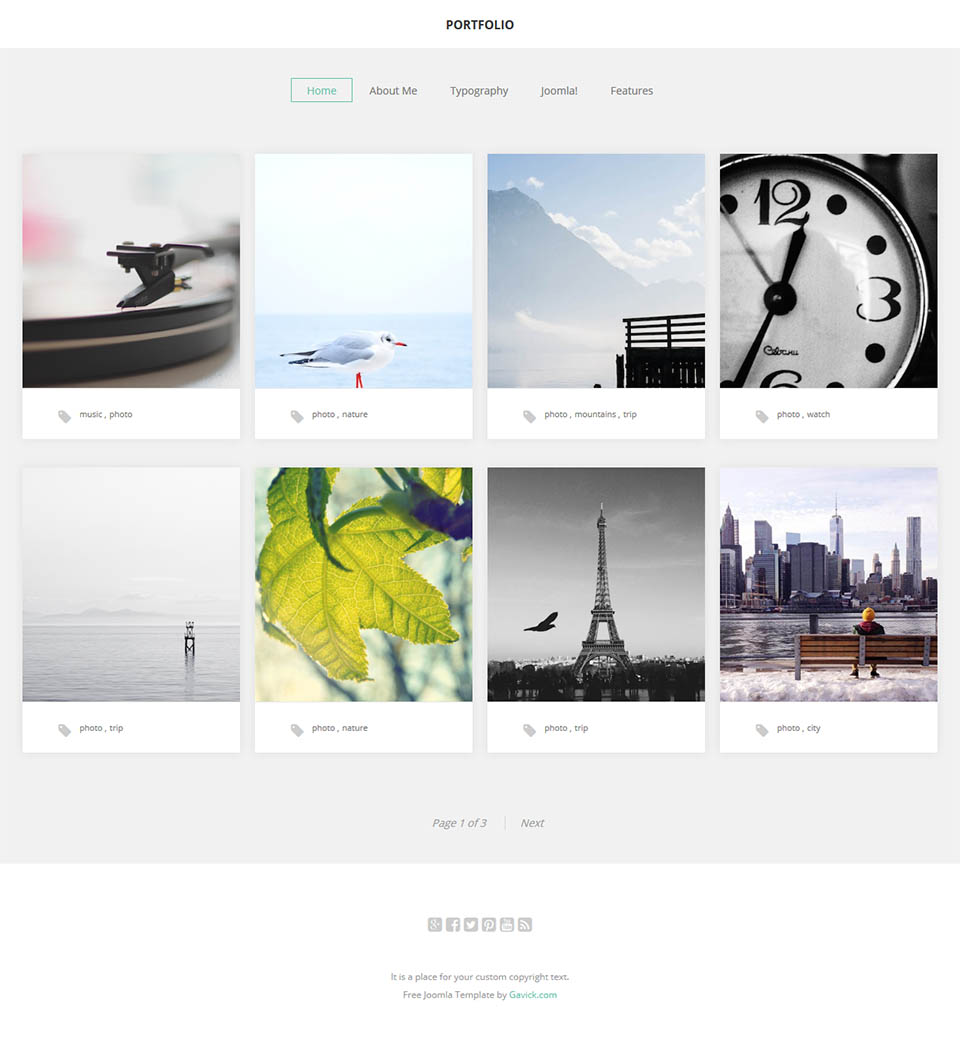 Template GavickPro Portfolio Joomla template GavickPro Portfolio