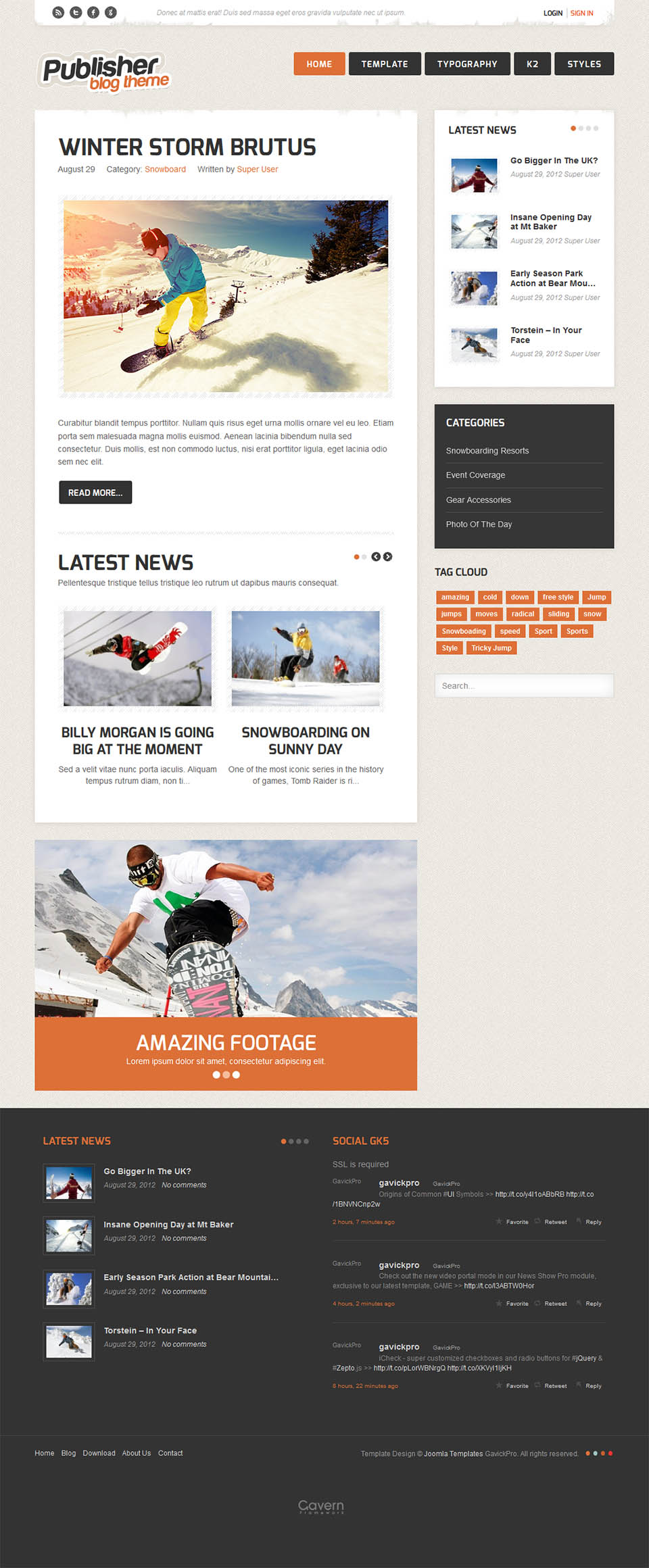 Template GavickPro Publisher Joomla template GavickPro Publisher