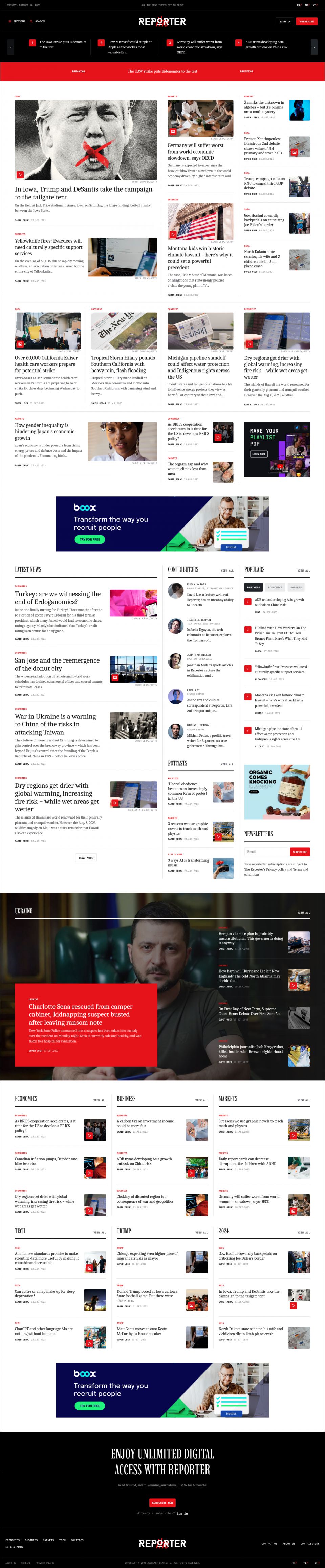 Template GavickPro Reporter Joomla template GavickPro Reporter