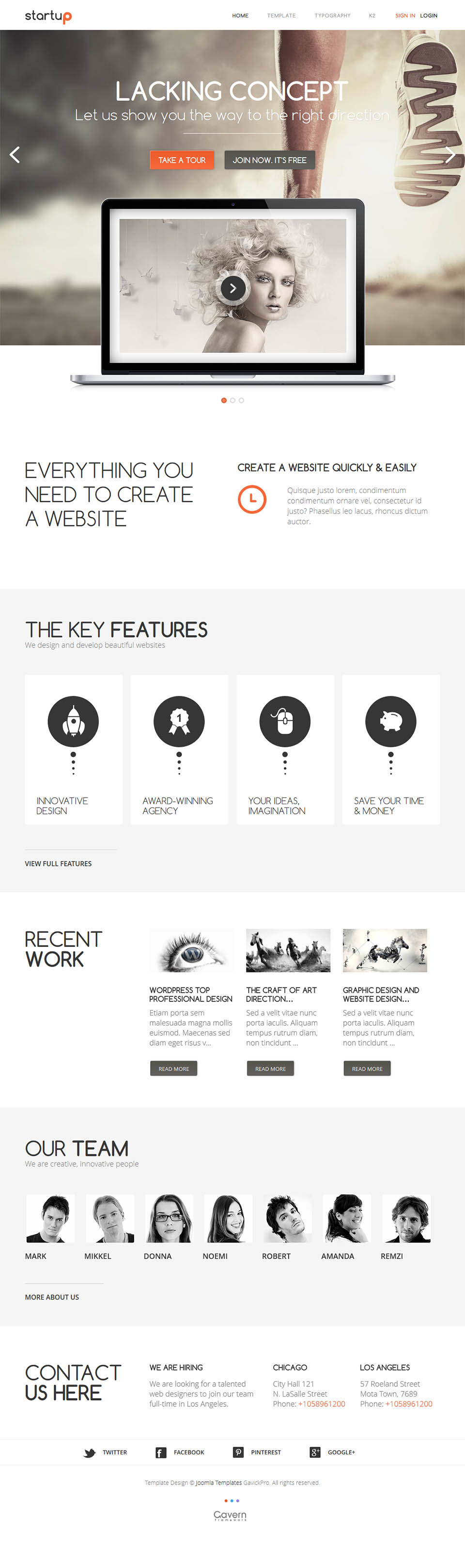Template GavickPro Startup Joomla template GavickPro Startup