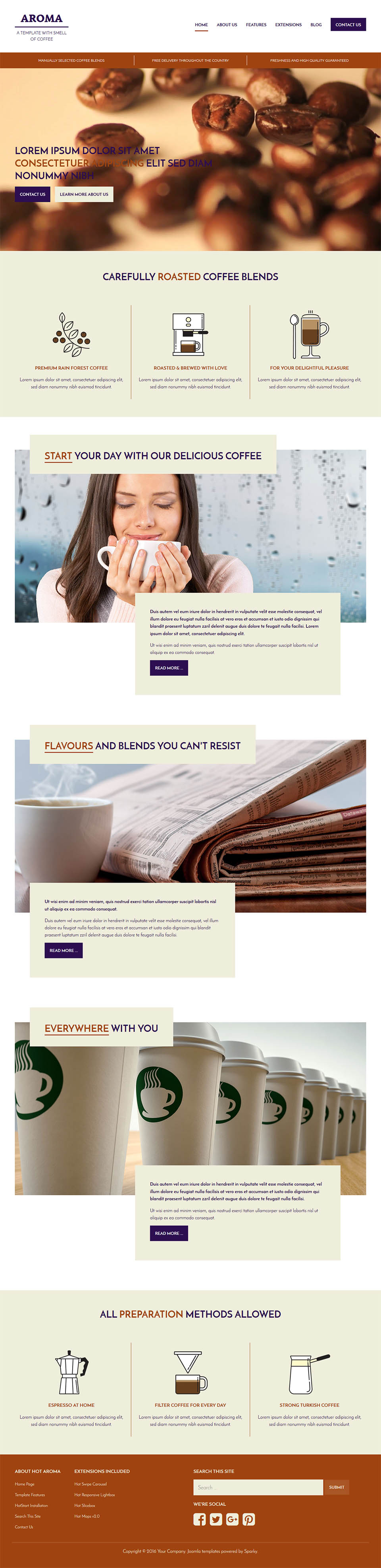 Template HotThemes Aroma Joomla template HotThemes Aroma