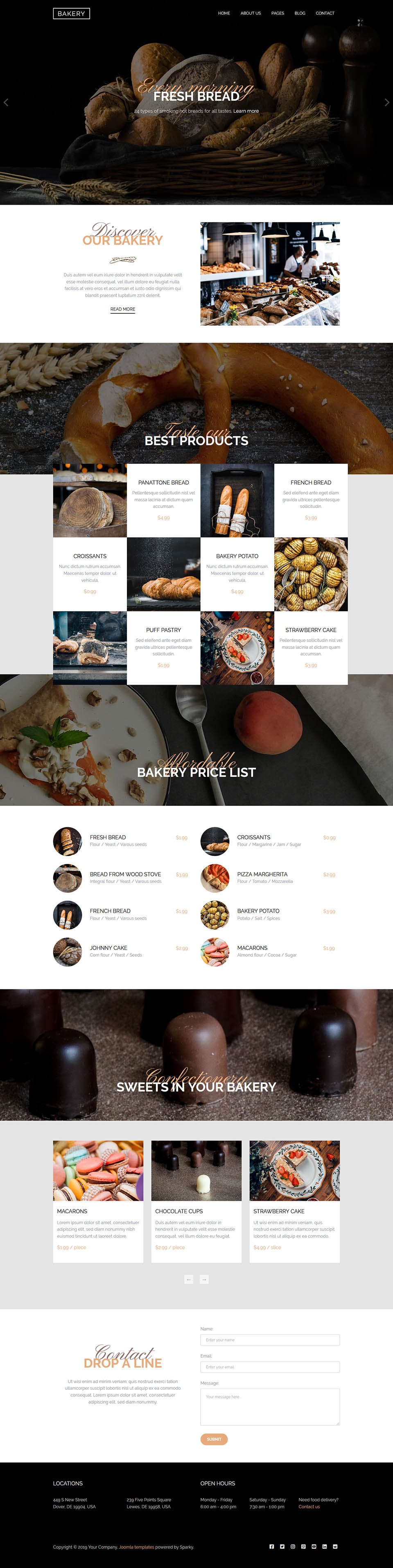 Template HotThemes Bakery Joomla template HotThemes Bakery