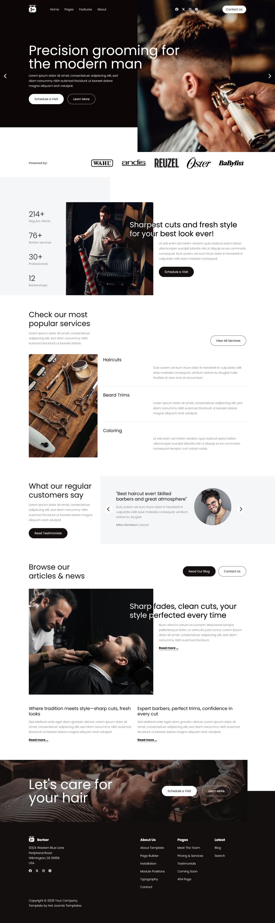 Template HotThemes Barber Joomla template HotThemes Barber