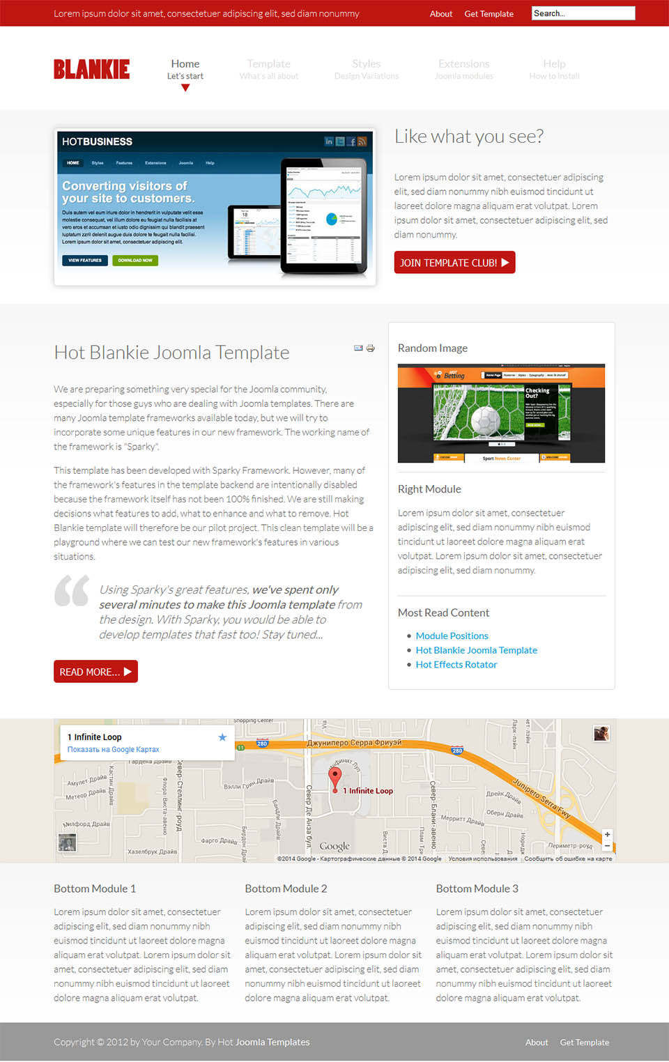 Template HotThemes Blankie Joomla template HotThemes Blankie