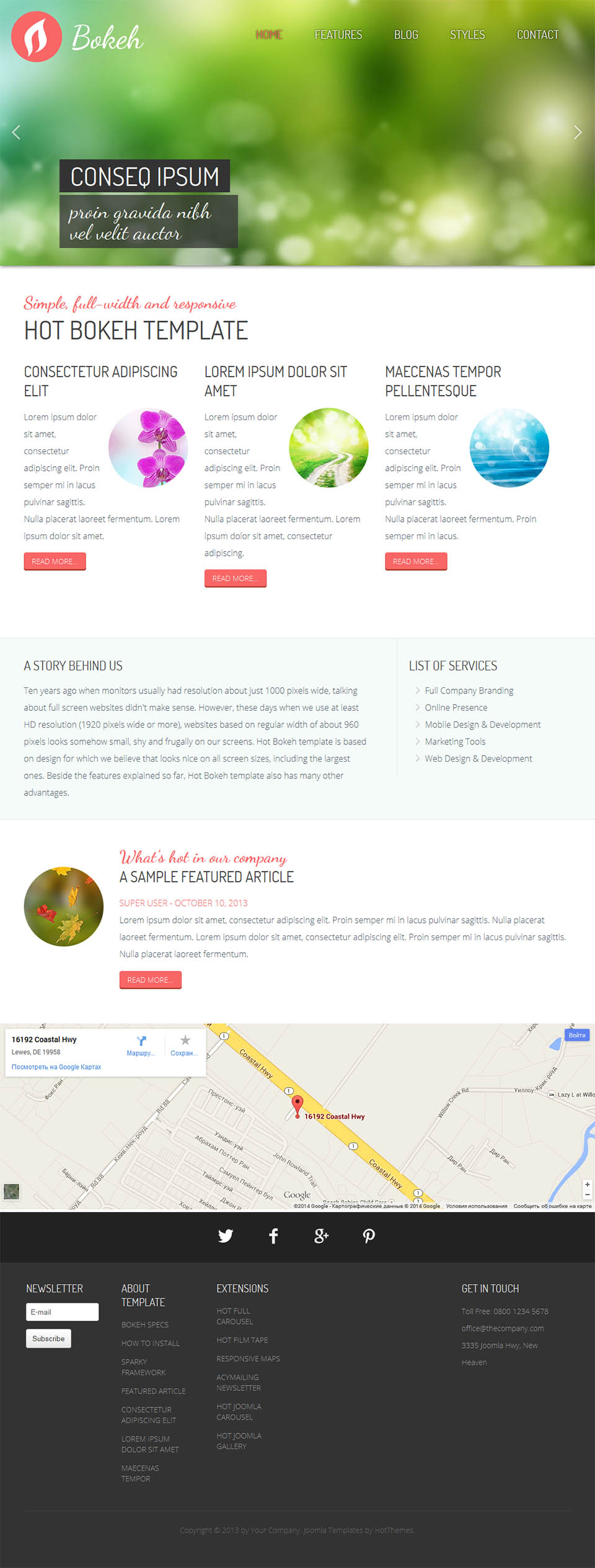 Template HotThemes Bokeh Joomla template HotThemes Bokeh