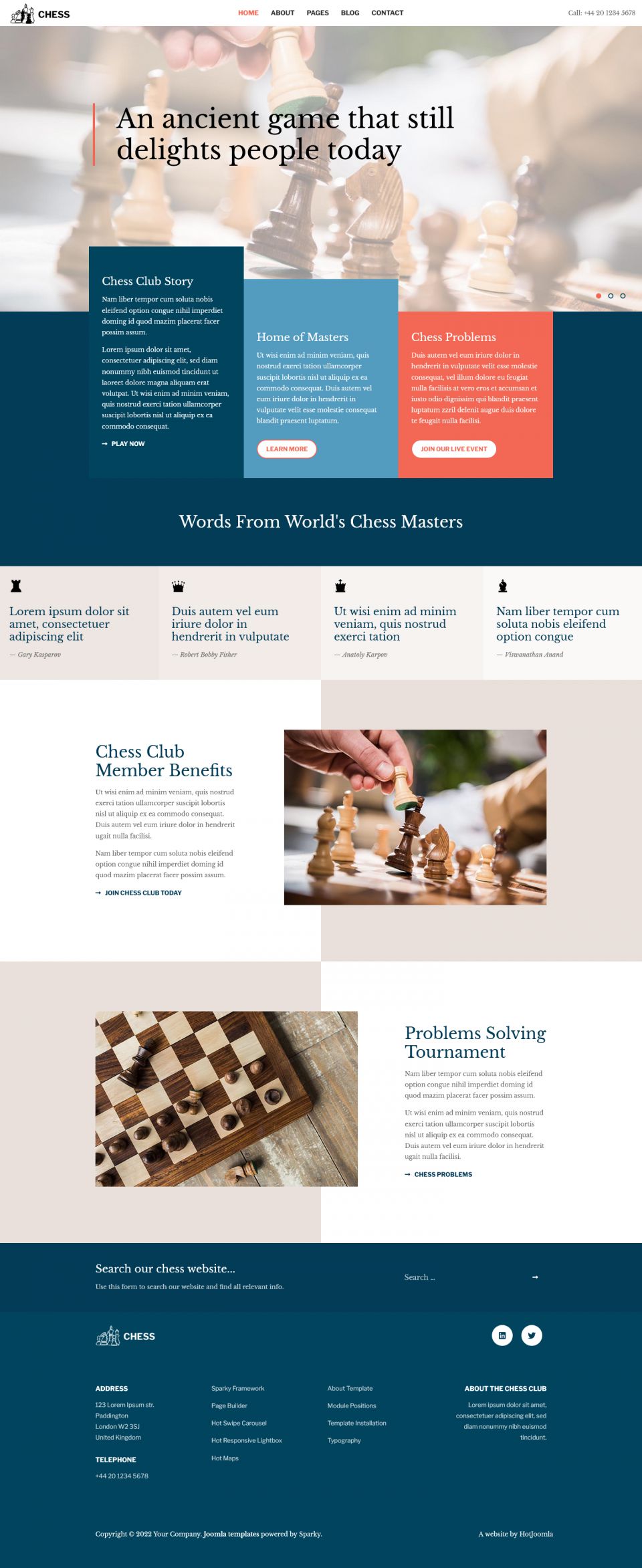 Joomla template HotThemes Chess