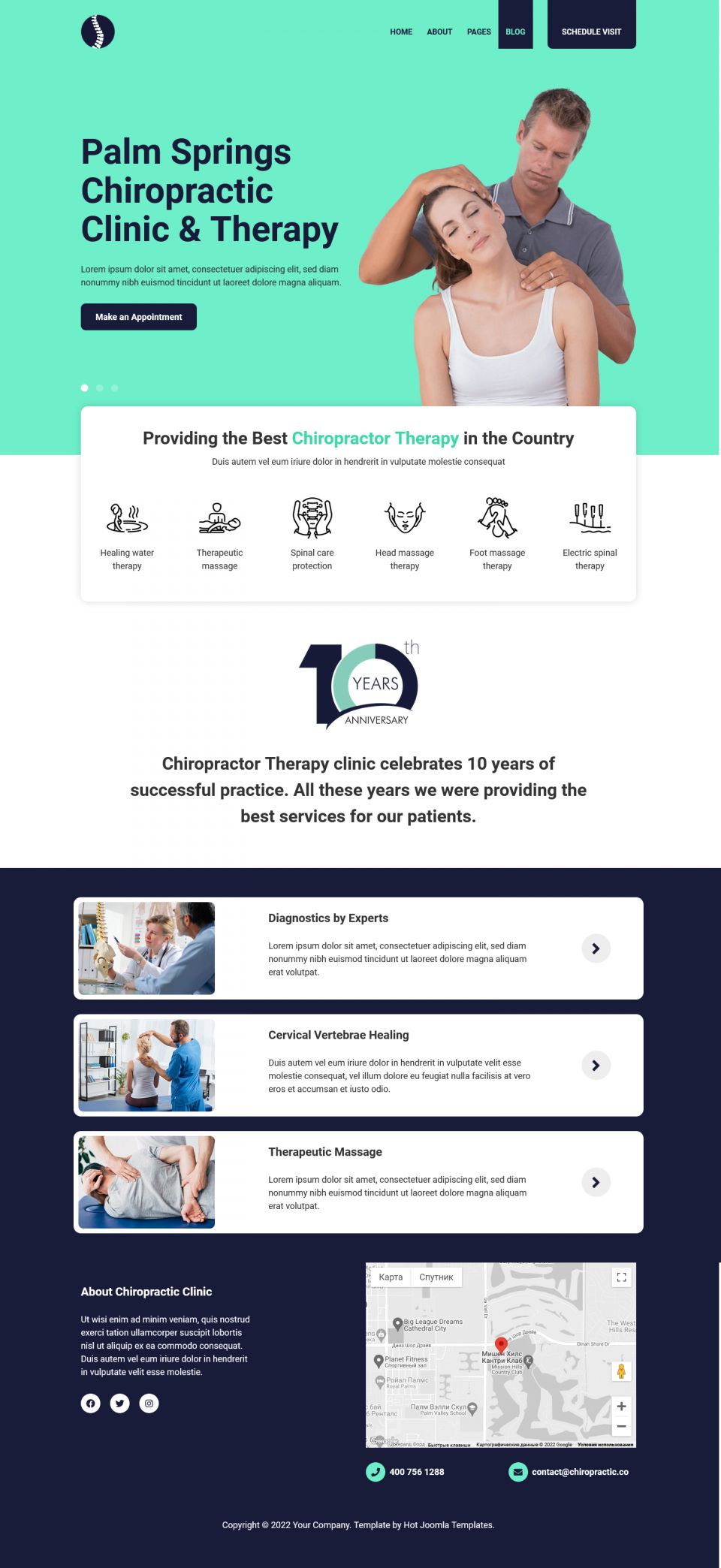 Joomla template HotThemes Chiropractic